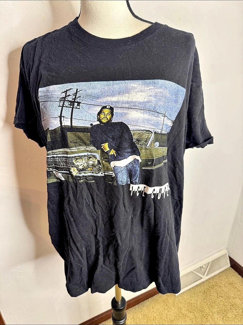Vintage Ice Cube Graphic Tee in Black
